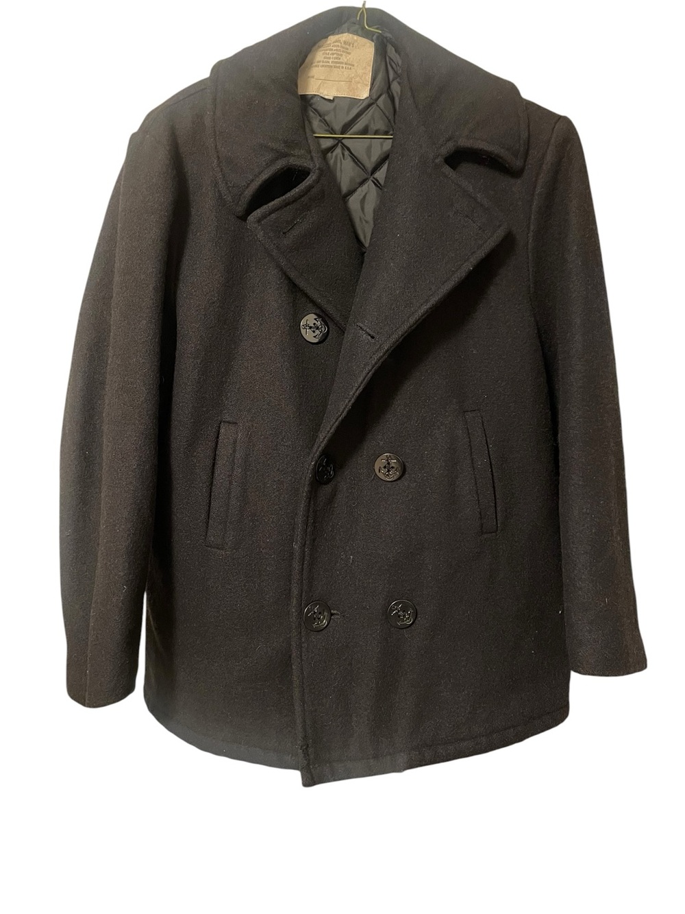 Vintage U.S. Navy Style Wool Peacoat – Men’s Medium – Made in USA